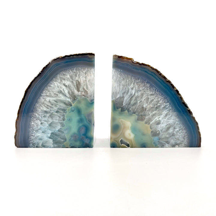 Large Agate Bookends