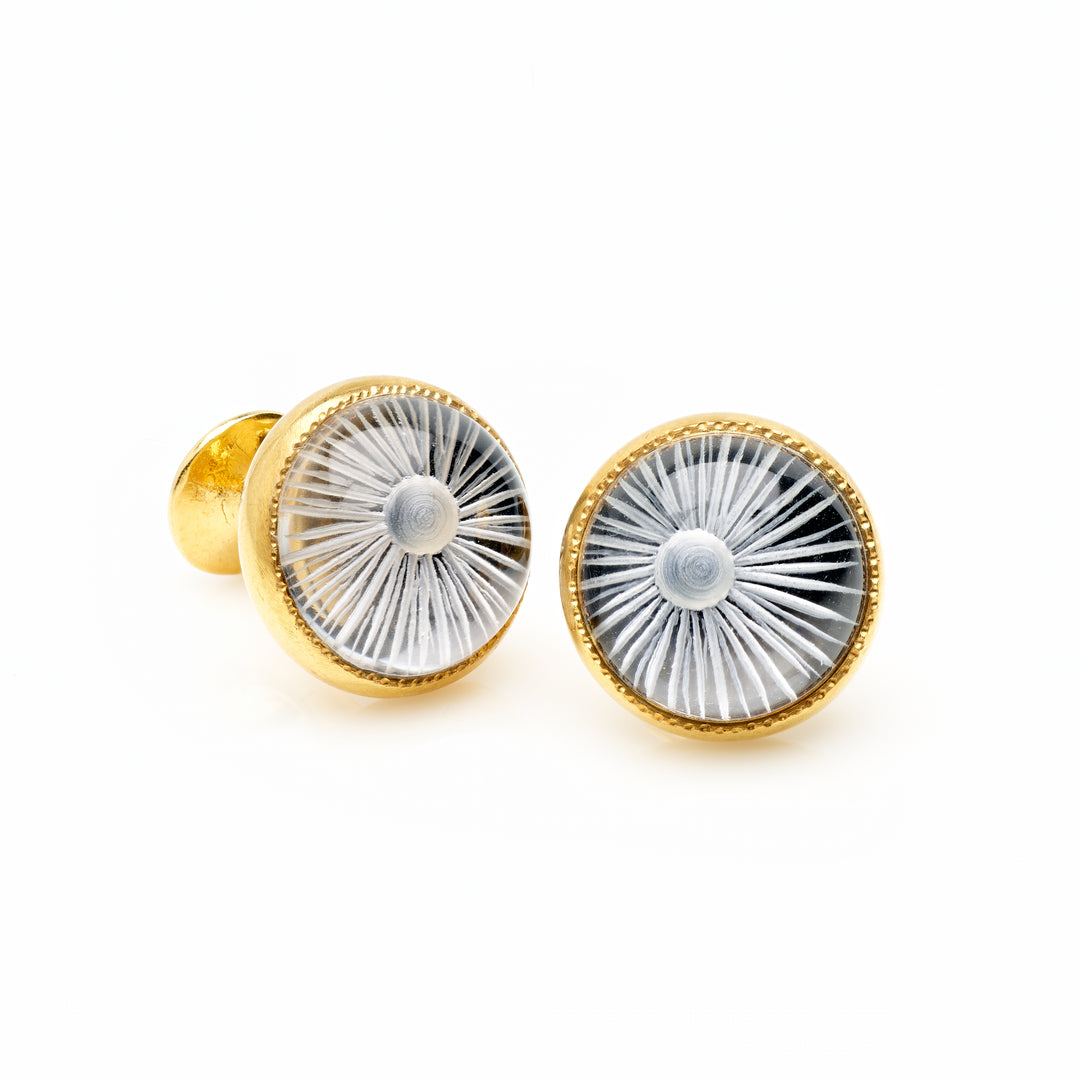 Sun Crystal Quartz Cufflinks