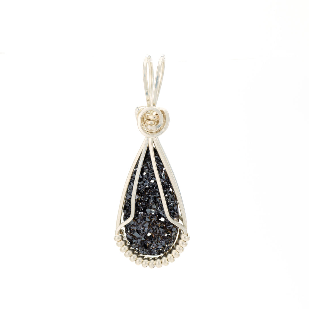 Black Drusy Pendant