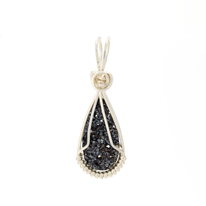 Black Drusy Pendant