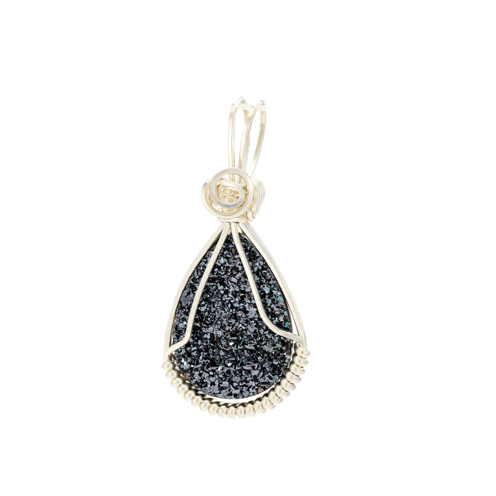 Black Drusy Pendant