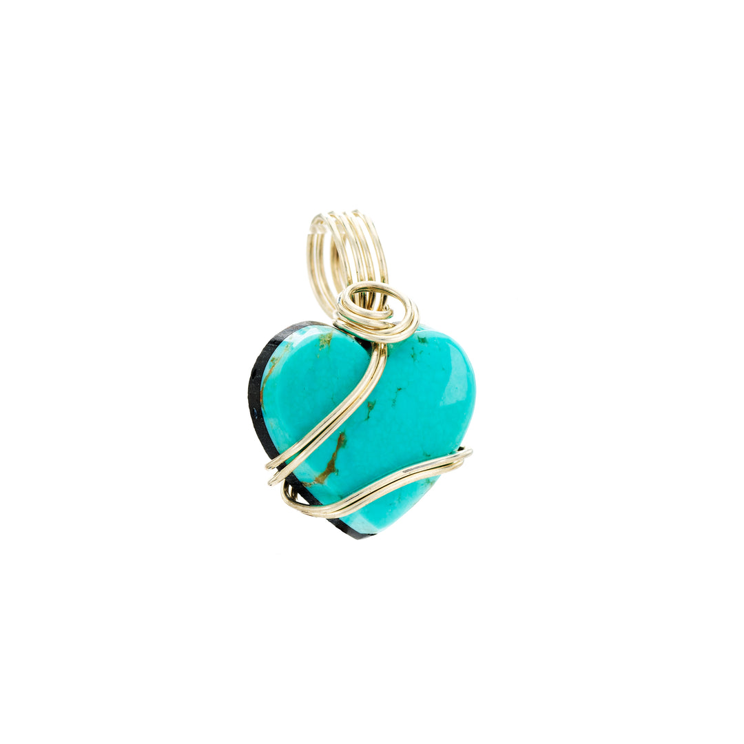 Kingman Turquoise Heart Pendant