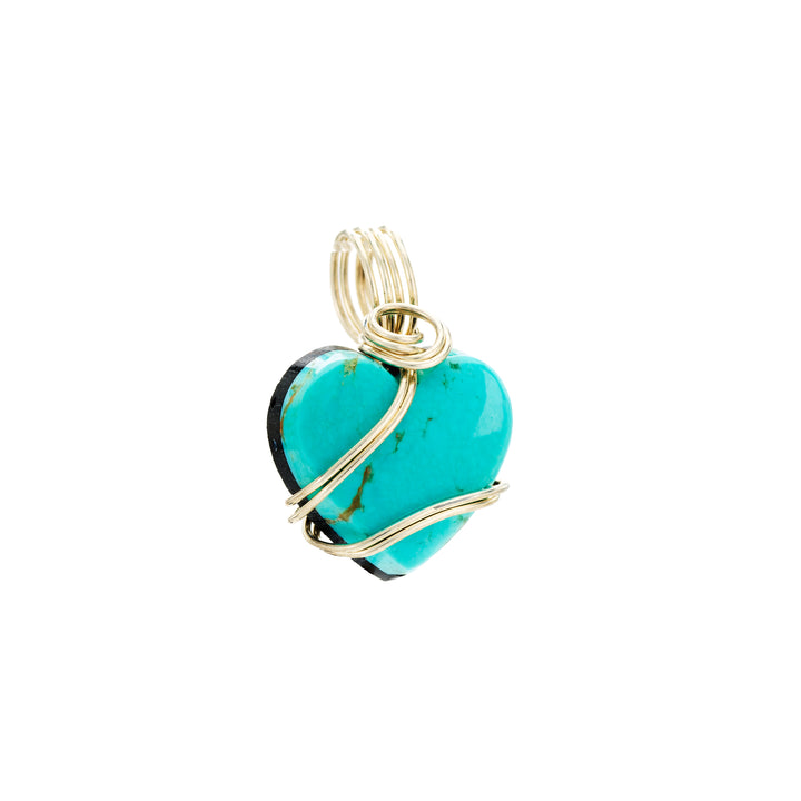 Kingman Turquoise Heart Pendant