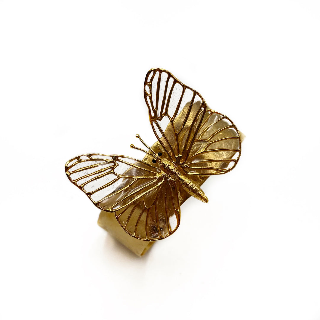 "Farfalla" Gold Bangle, Medium