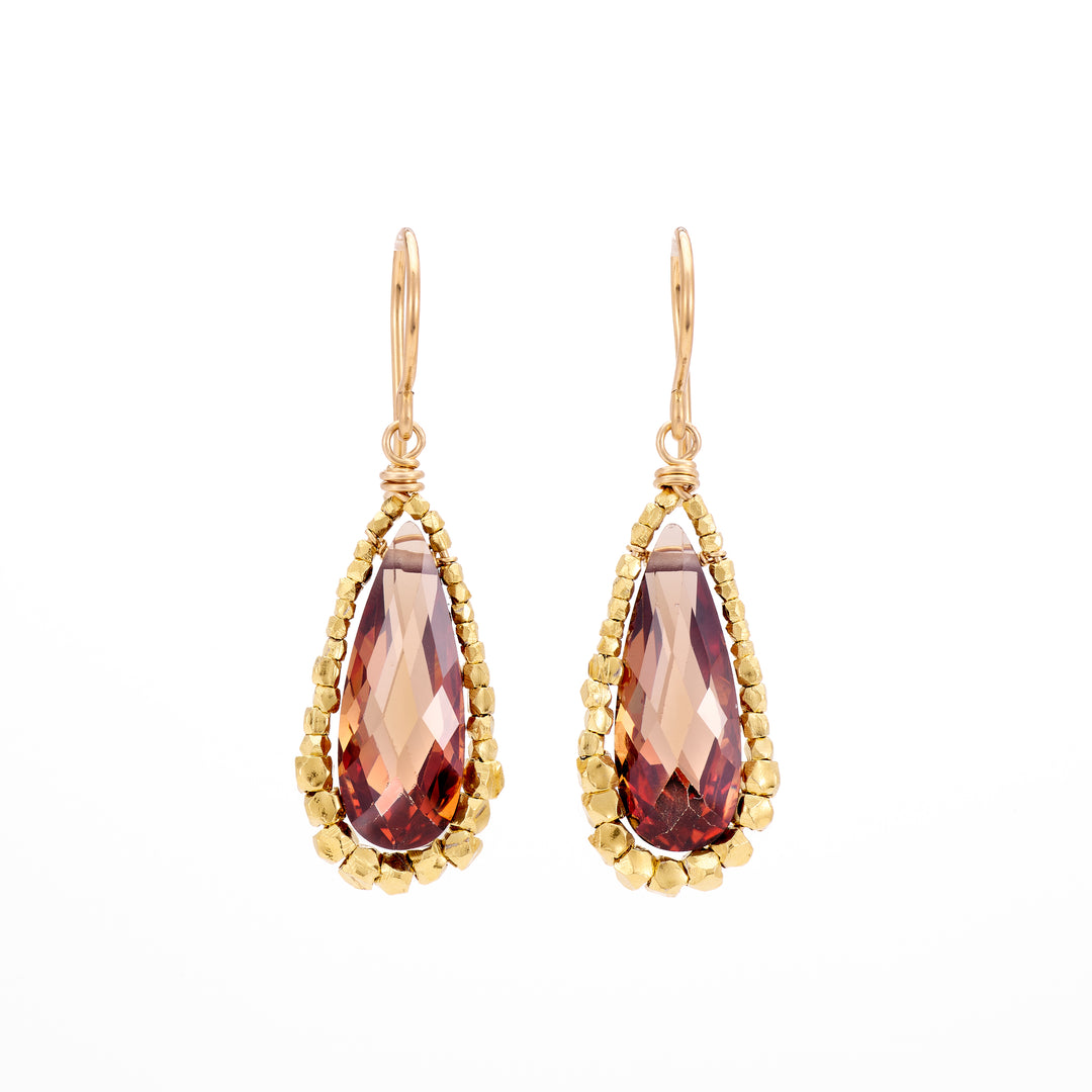 Smokey Zircon Earrings