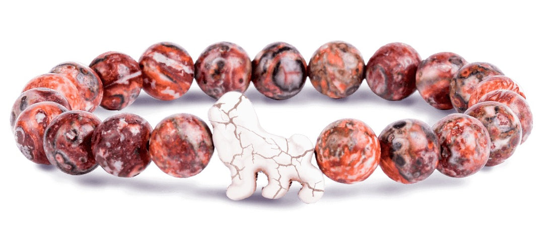 The Excursion: Lion Tracking Bracelet- Sahara Stone
