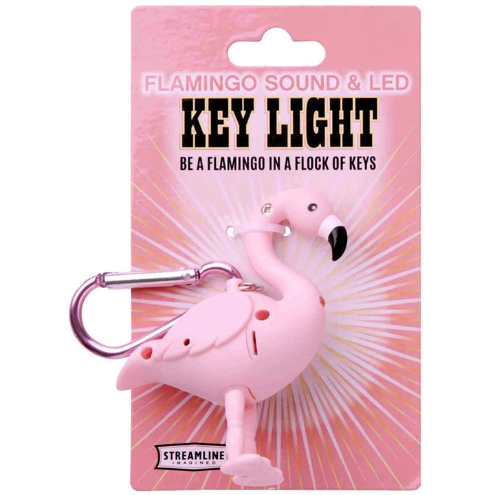 Flamingo Light & Sound Keychain