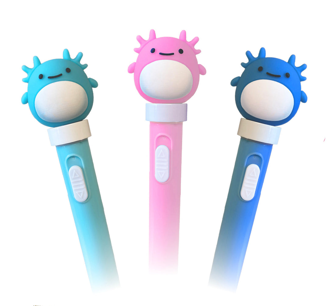 Axolotl Spinning Light-Up Pen