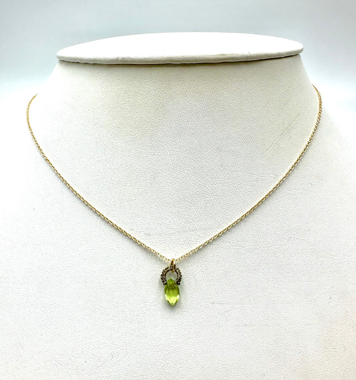 Peridot Marquis Drop Necklace
