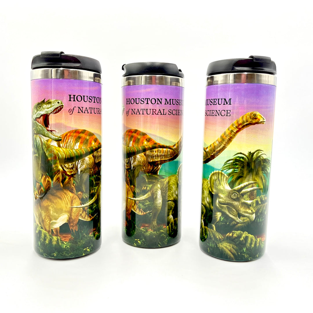 *FINAL SALE* HMNS Dinosaur Art Collage Travel Tumbler- 14oz
