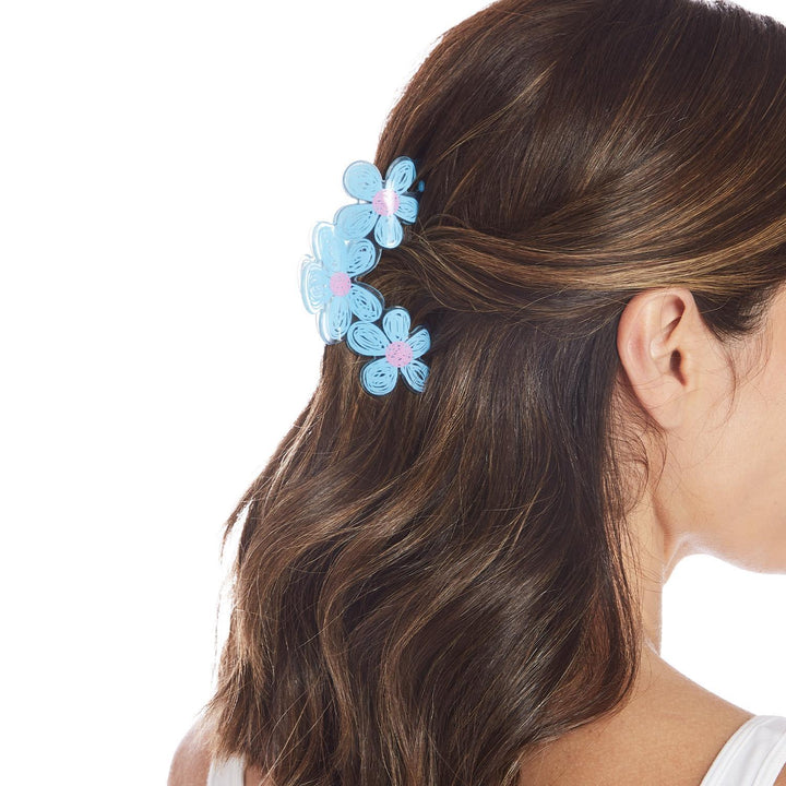 Sketch Flower Claw Clips