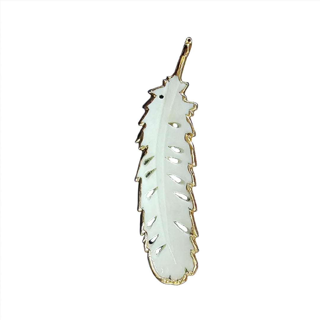 Leaf Shaped Bone Pendant