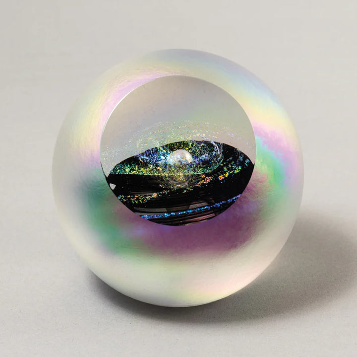Black Hole Art Glass Paperweight