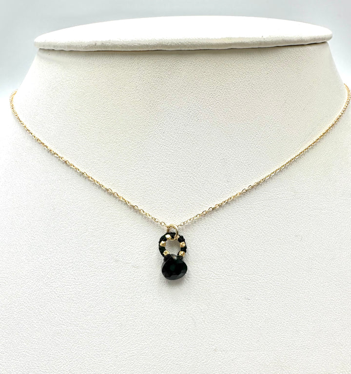 Black Onyx with Black Cord Necklace