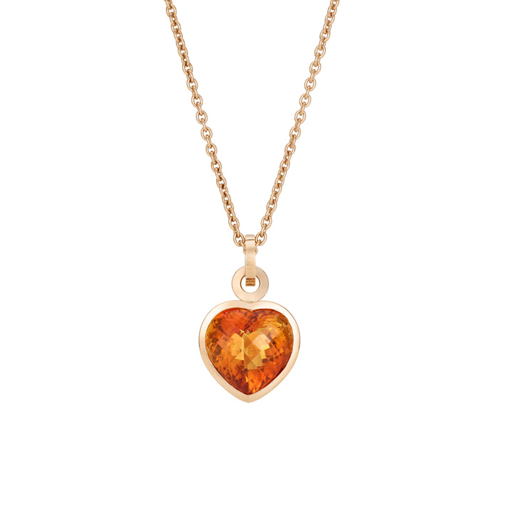 "Heart of Citrine" Heart Pendant and Necklace