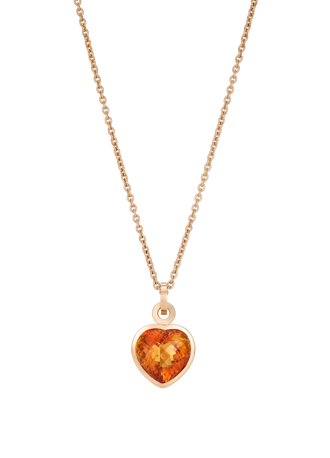 "Heart of Citrine" Heart Pendant and Necklace