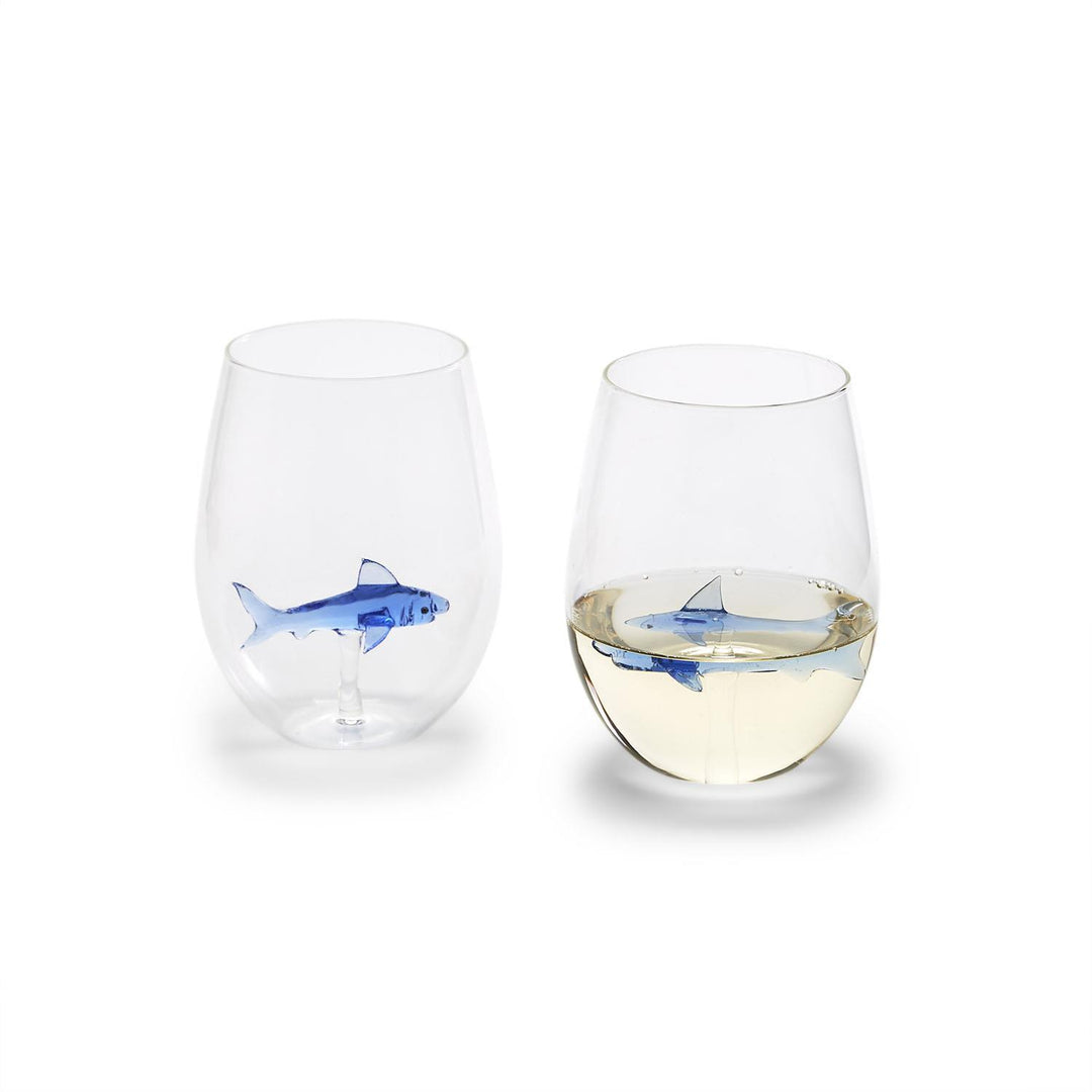 White Shark Stemless Wine Glass