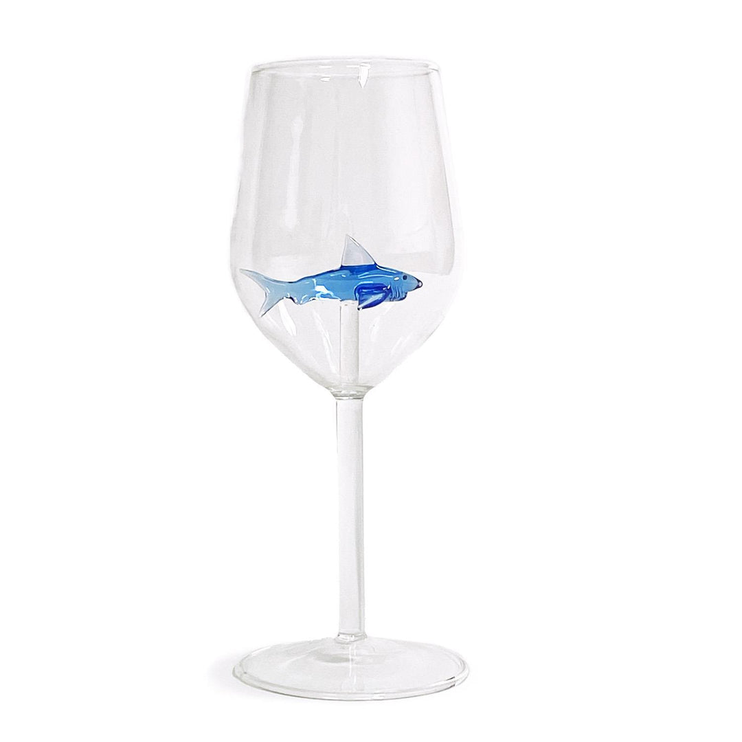 White Shark Stemmed Wine Glass
