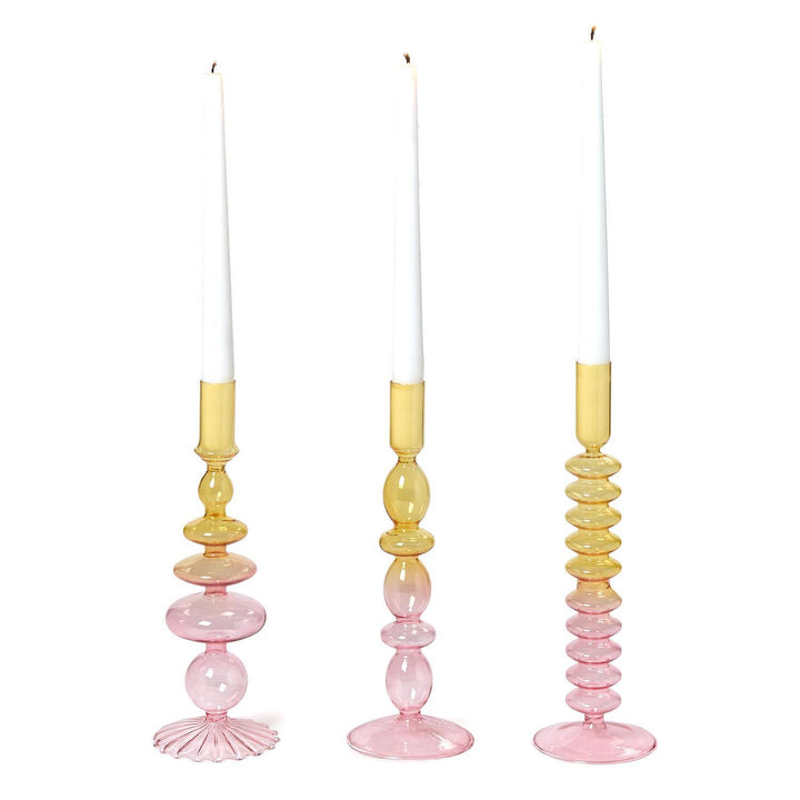 *FINAL SALE* Hand-Blown Glass Candleholder