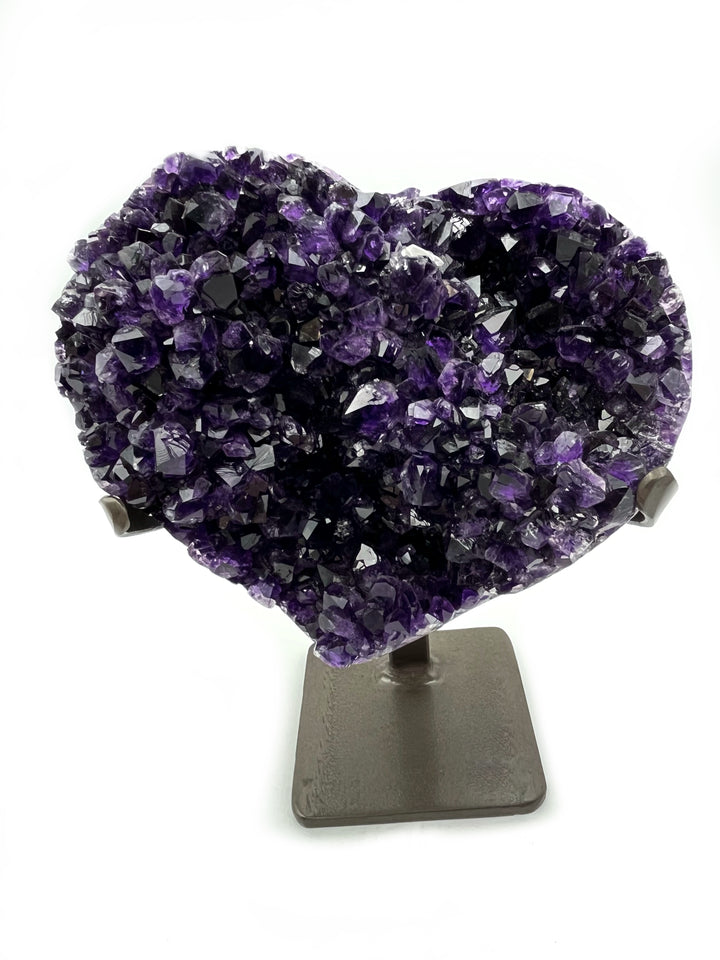 Amethyst Heart on Stand