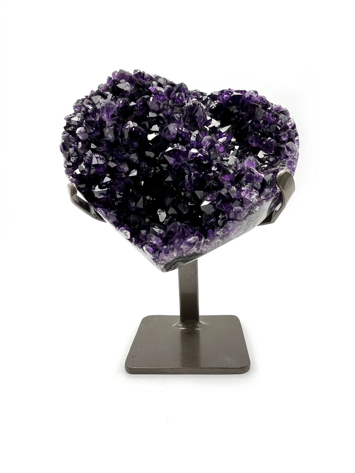Amethyst Heart on Stand