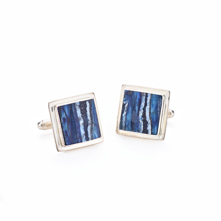 Square, Flat Mammoth Tooth Cufflinks