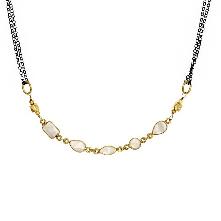 Moonstone Double Strand Necklace