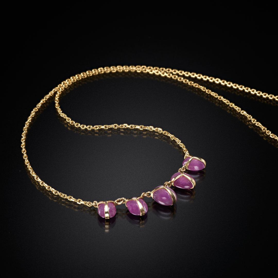 Lucky Scarab Ruby Necklace