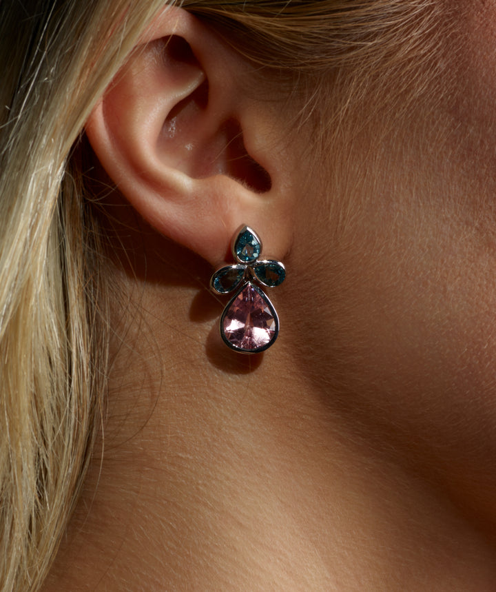 Morganite & Aquamarine Earrings