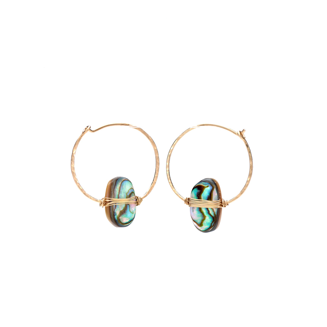 Mother of Pearl Hoop Earrings