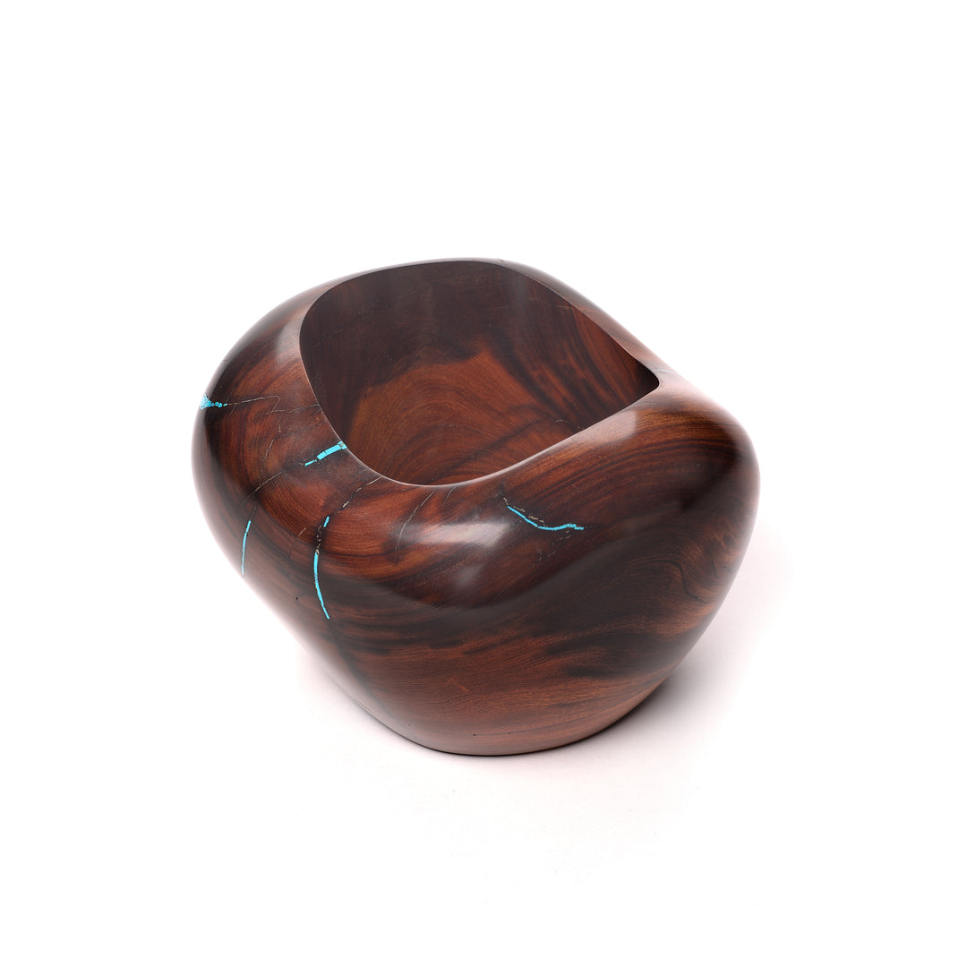 Ironwood Bowl with Turquoise Accents