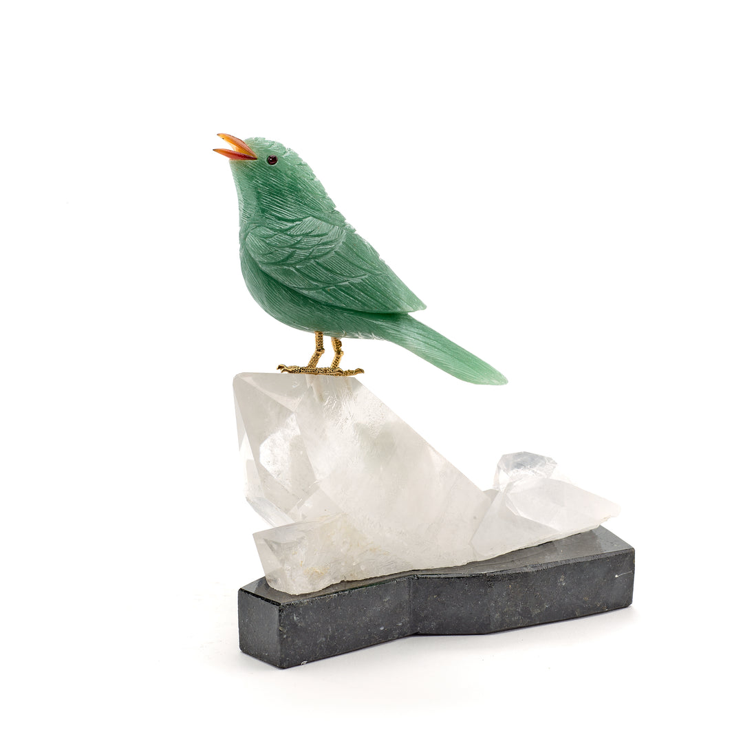 Green Quartz Wren on Quartz