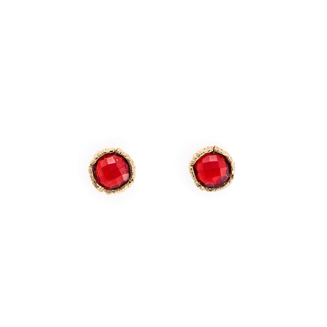 Garnet Post Earrings