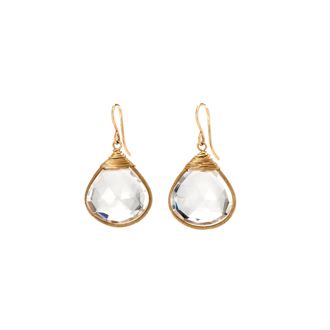 Large Crystal Quartz Earrings