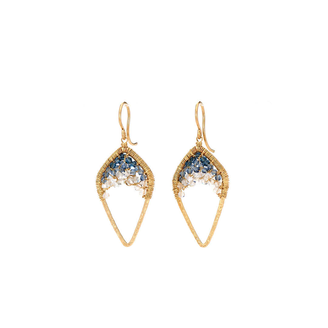 Denim Mix Crystal Earrings