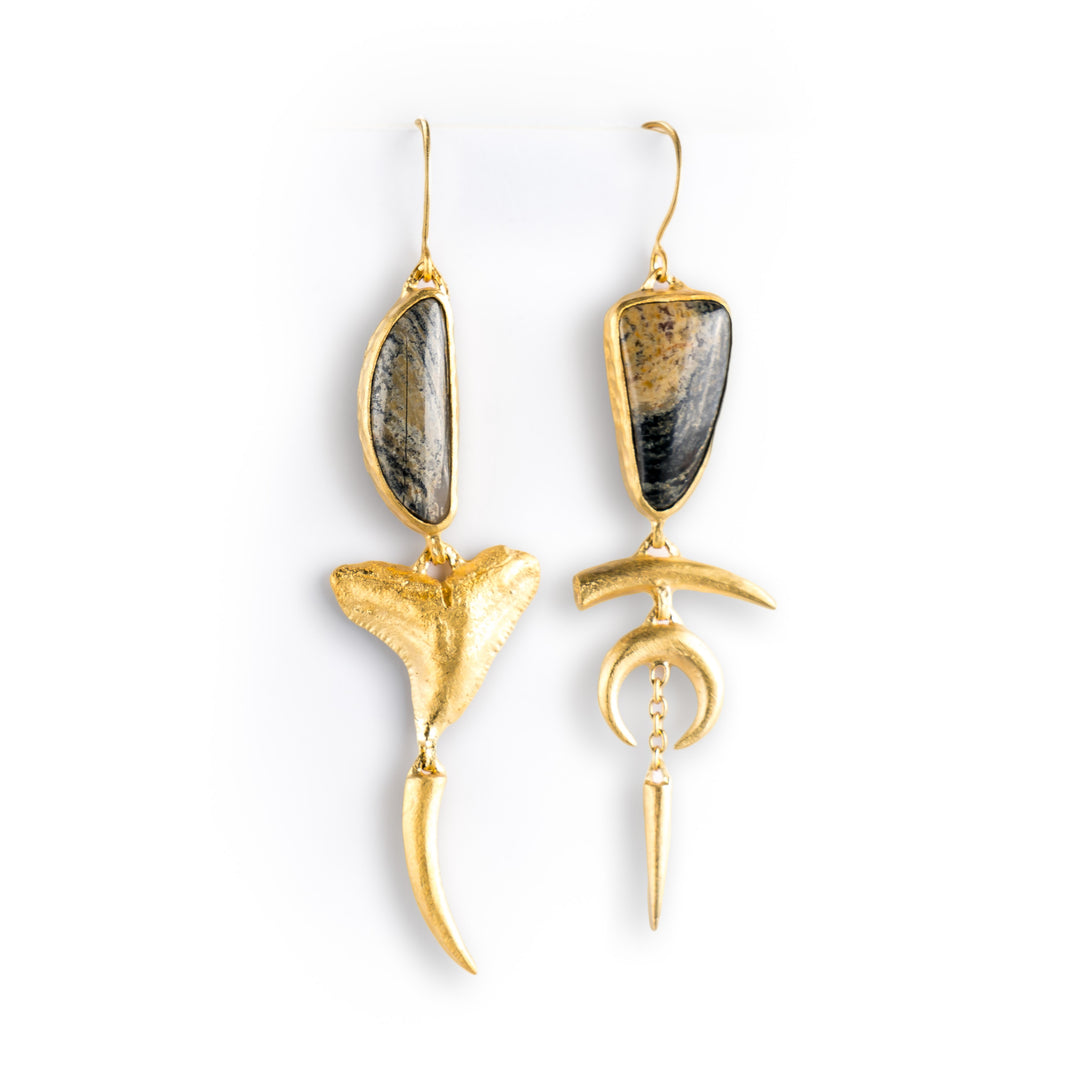 Dark Jasper Mix Match Earrings