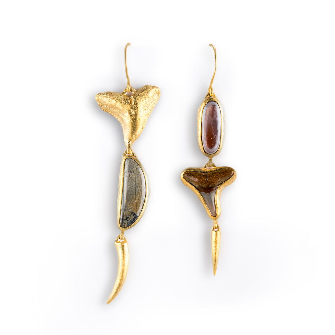 Mix Match Shark Tooth Earrings