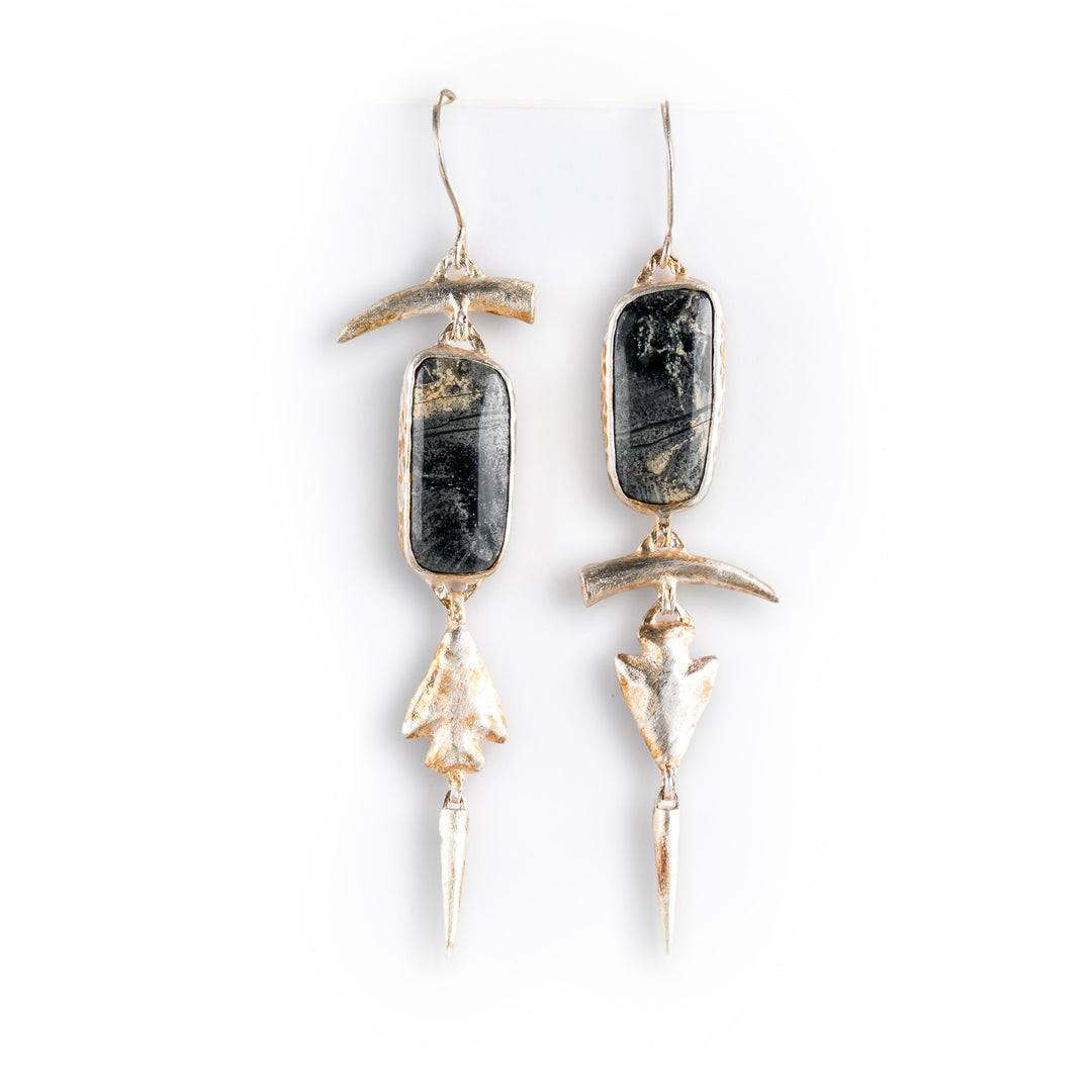 Jasper with Arrowhead Earrings