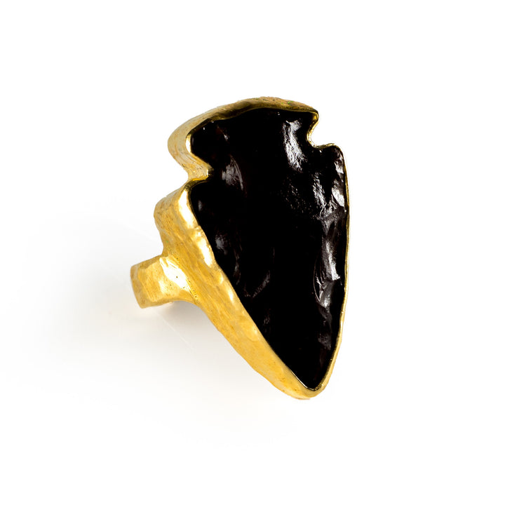 Jasper Agate Arrowhead Ring
