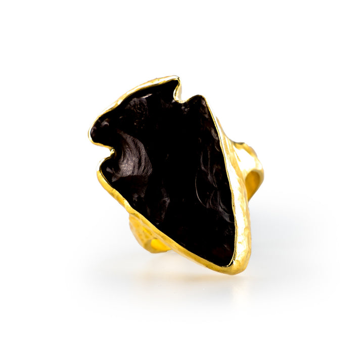 Jasper Agate Arrowhead Ring