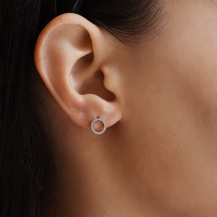 Open Circle Post Earrings