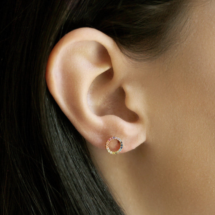 Open Circle Post Earrings