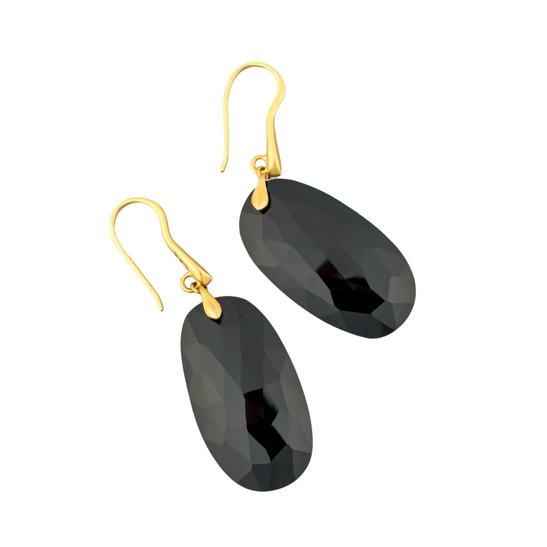 Onyx Rose Cut Dancing Earrings