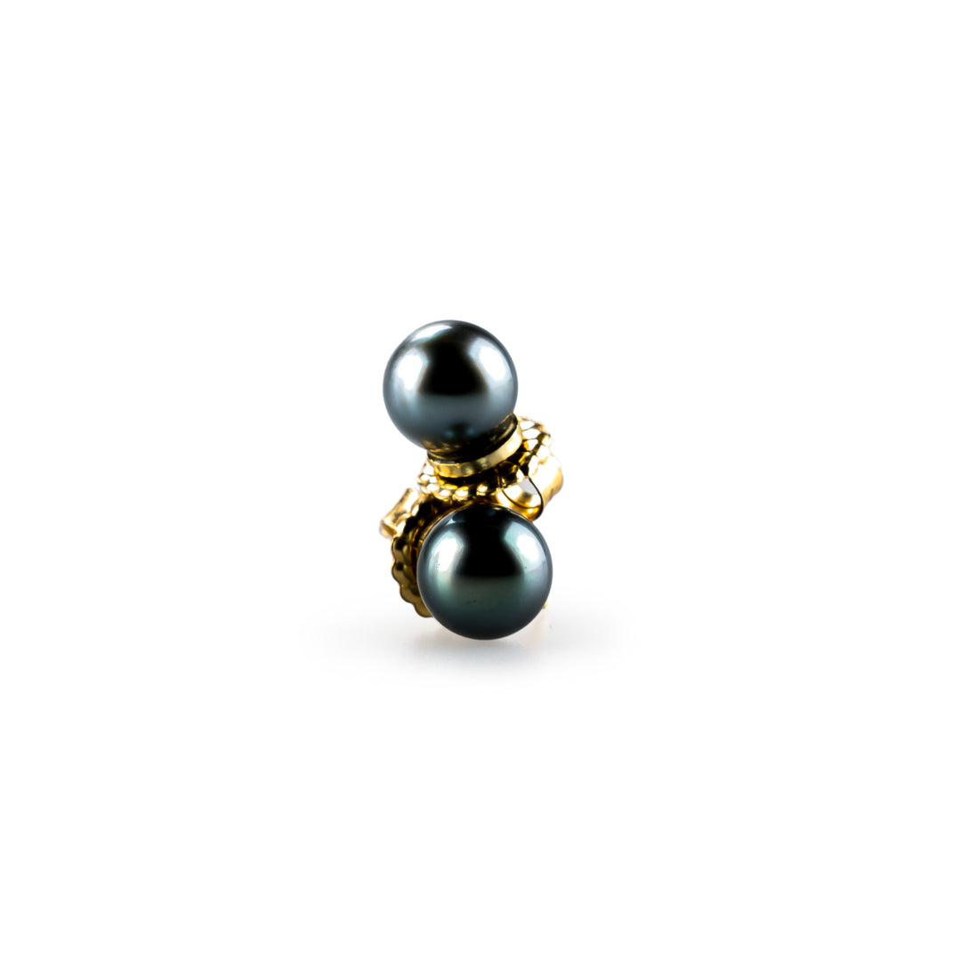 Gray Tahitan Pearl Stud