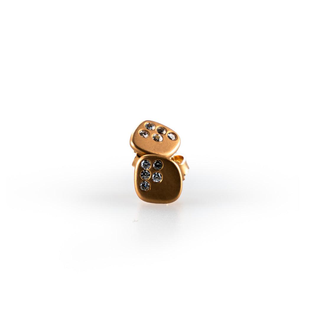 Azore Rose Gold & Diamond Stud Earrings