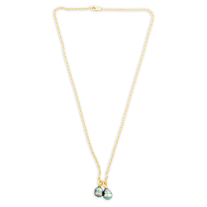 Mini Tahitian Pearl Duo Necklace