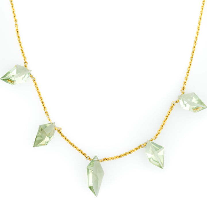 Prasiolite Petal Necklace