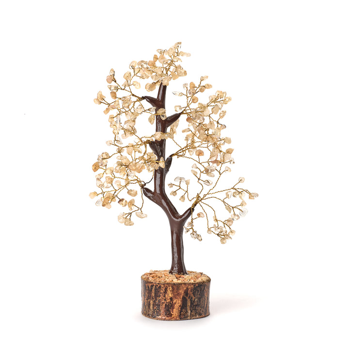 Gemstone Feng Shui Tree with Wooden Base