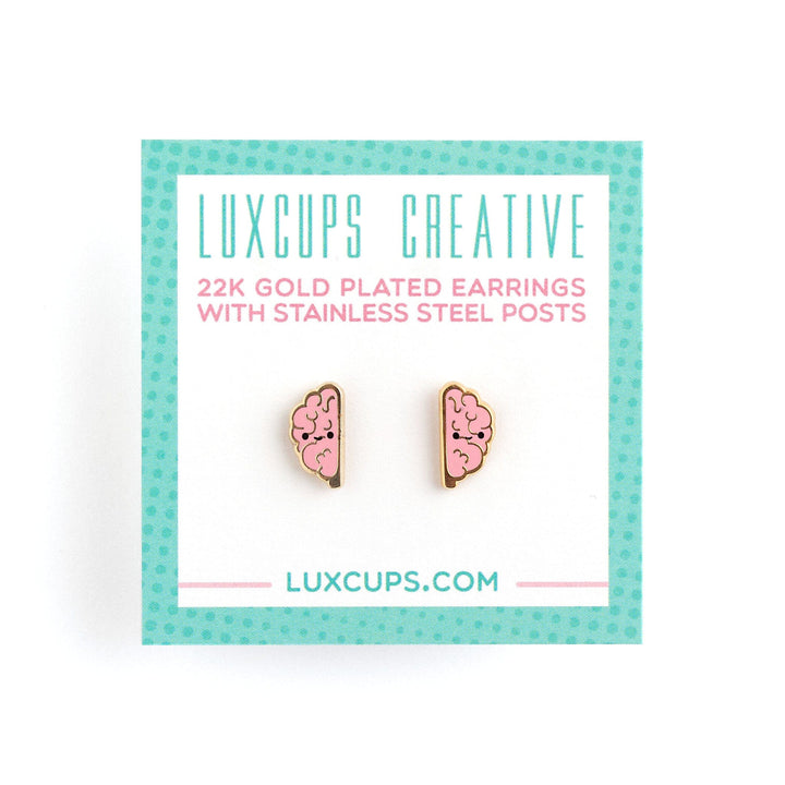 Big Brains Enamel Earrings