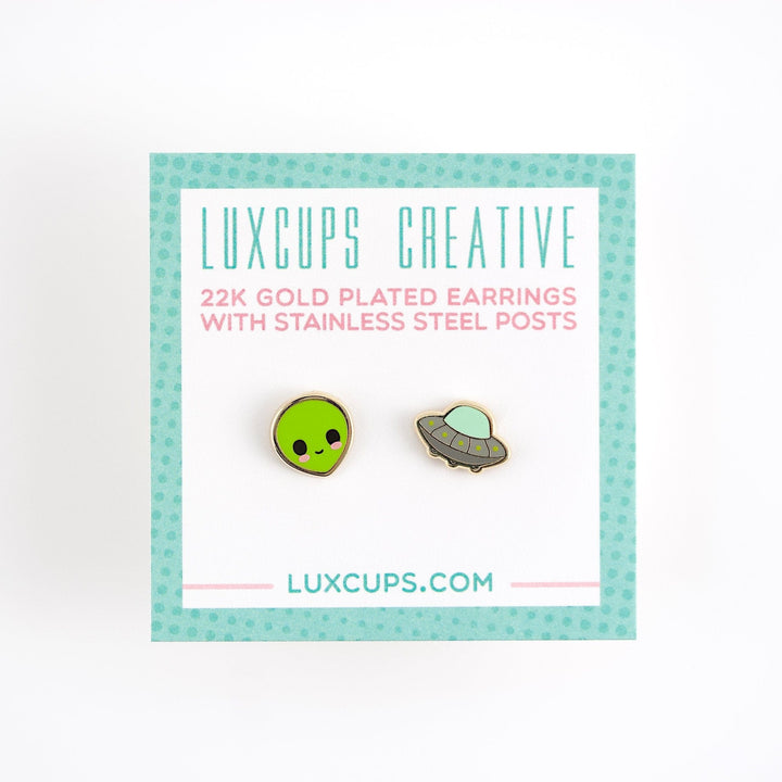 Alien Enamel Earrings